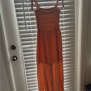 Orange Sleeveless Maxi Jumper